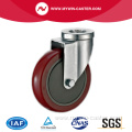 Threaded Stem Swivel Red PU Industrial Caster Wheels